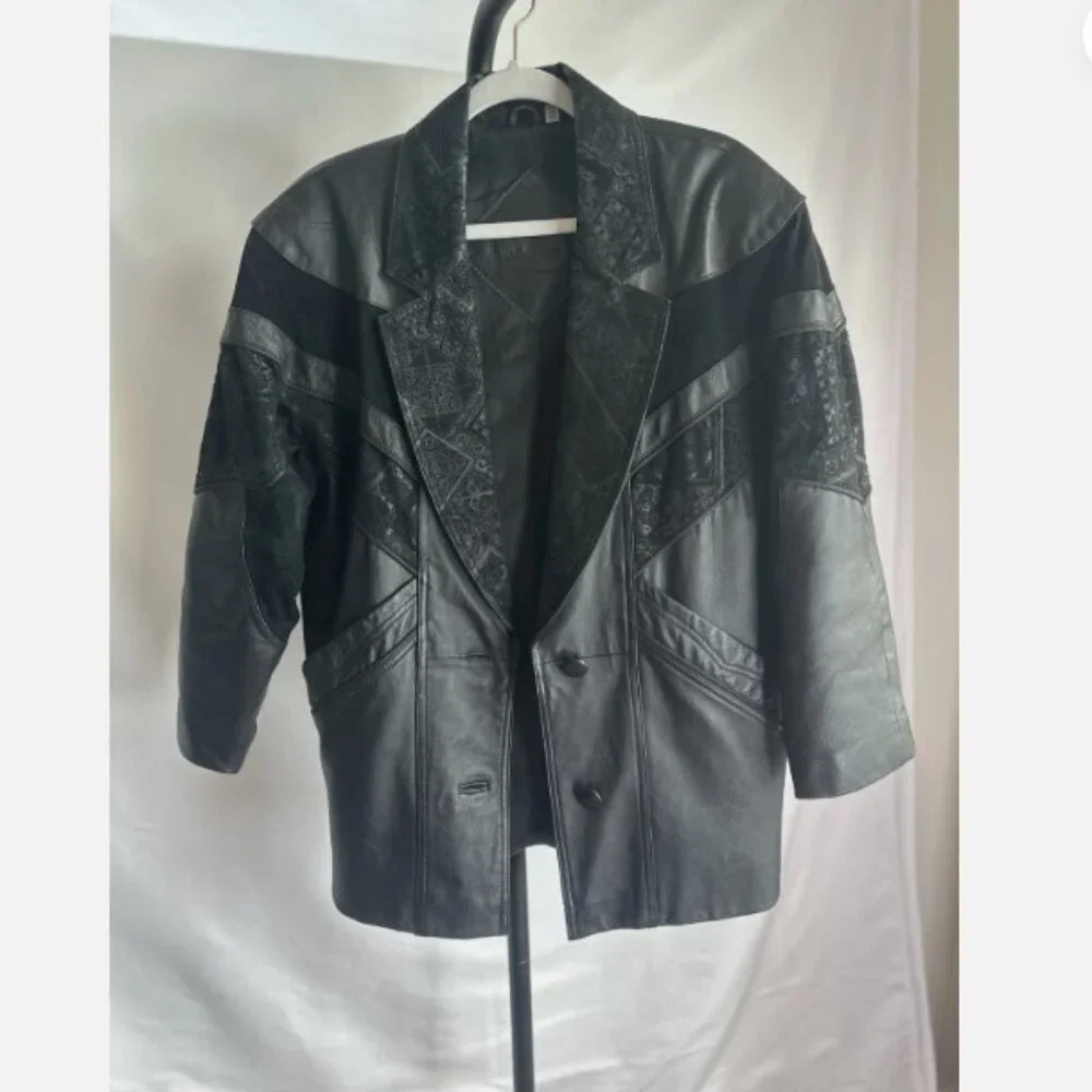 Vintage Preston & York Black Leather Jacket Women’s XS - Picture 1 of 5